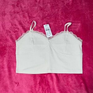 Lace-Trim Crop Cami
